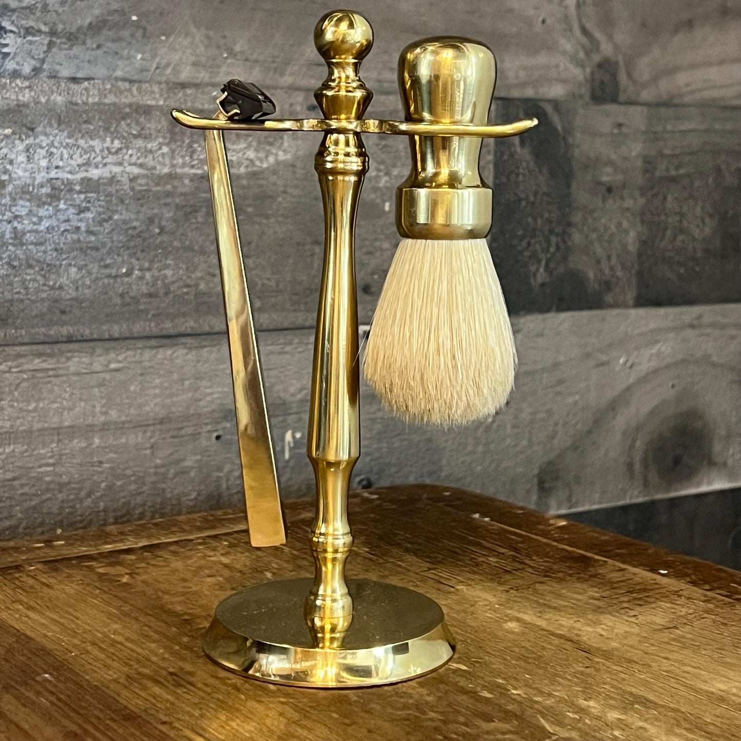 Vintage Brass Shaving Kit