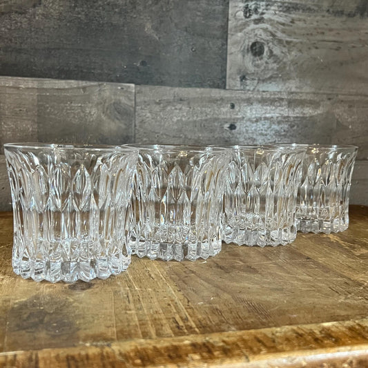 Vintage Fostoria Monarch Double Old Fashioned Rocks Glasses - Set of 4