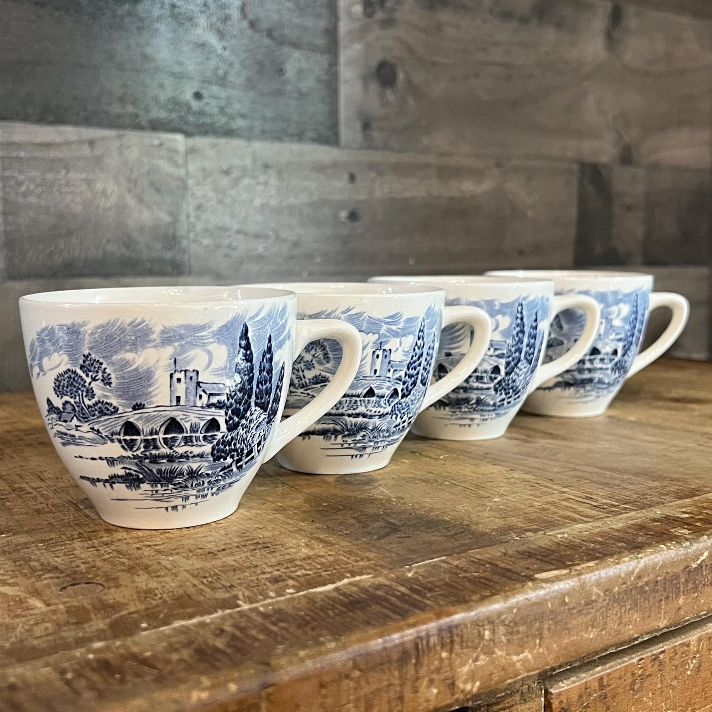 Vintage Wedgewood Countryside Teacups - Set of 4