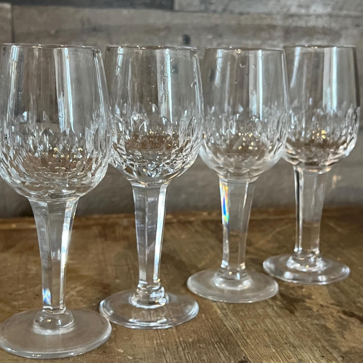 Royal Daulton Clarendon Crystal Sherry Glasses - Set of 4