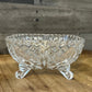 Crystal Scroll Footed Candy Dish - Trinket Dish - Key Dish - Soap Dish - Ring Dish