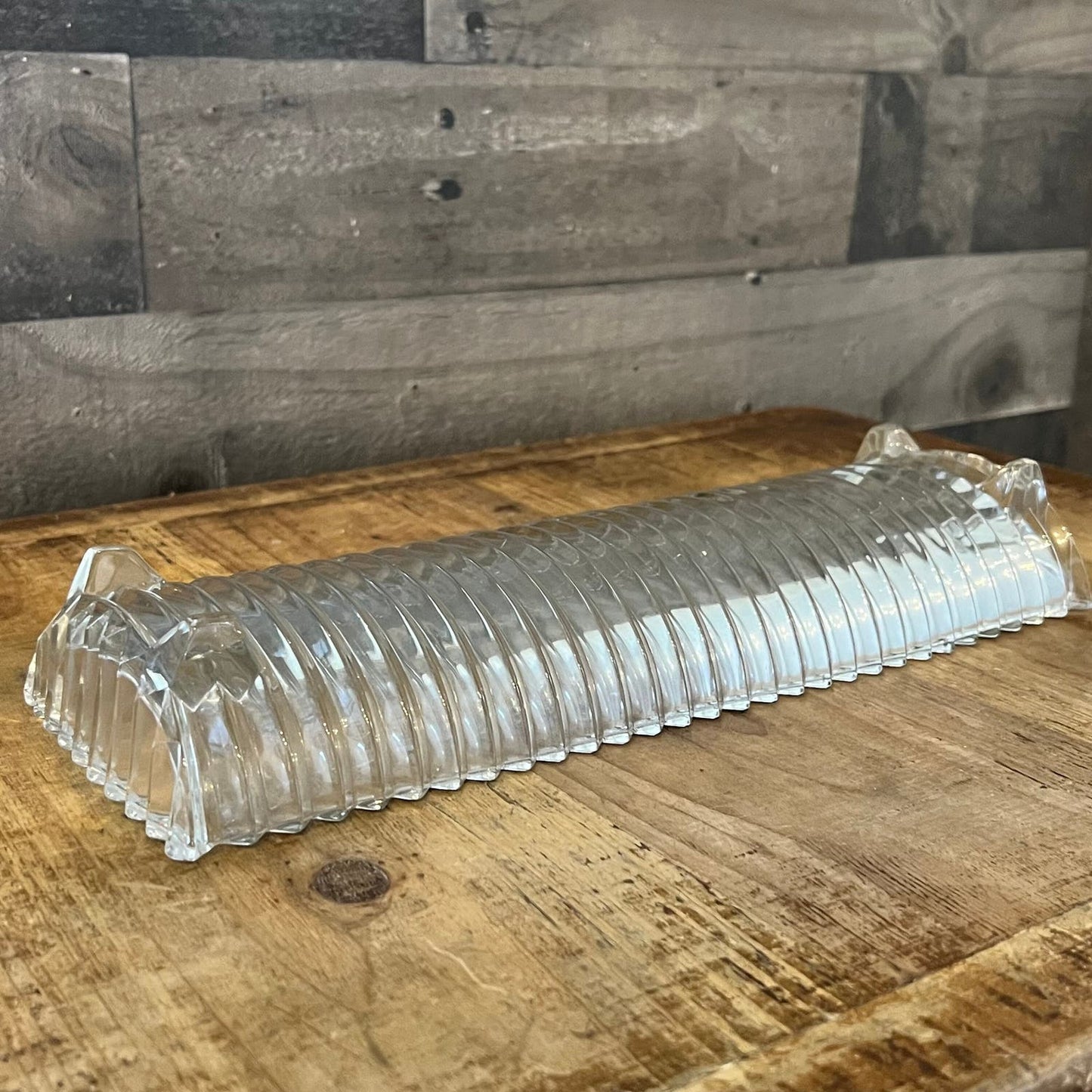 Vintage Heisey Ridgeleigh Ribbed Sawtooth Cracker Tray