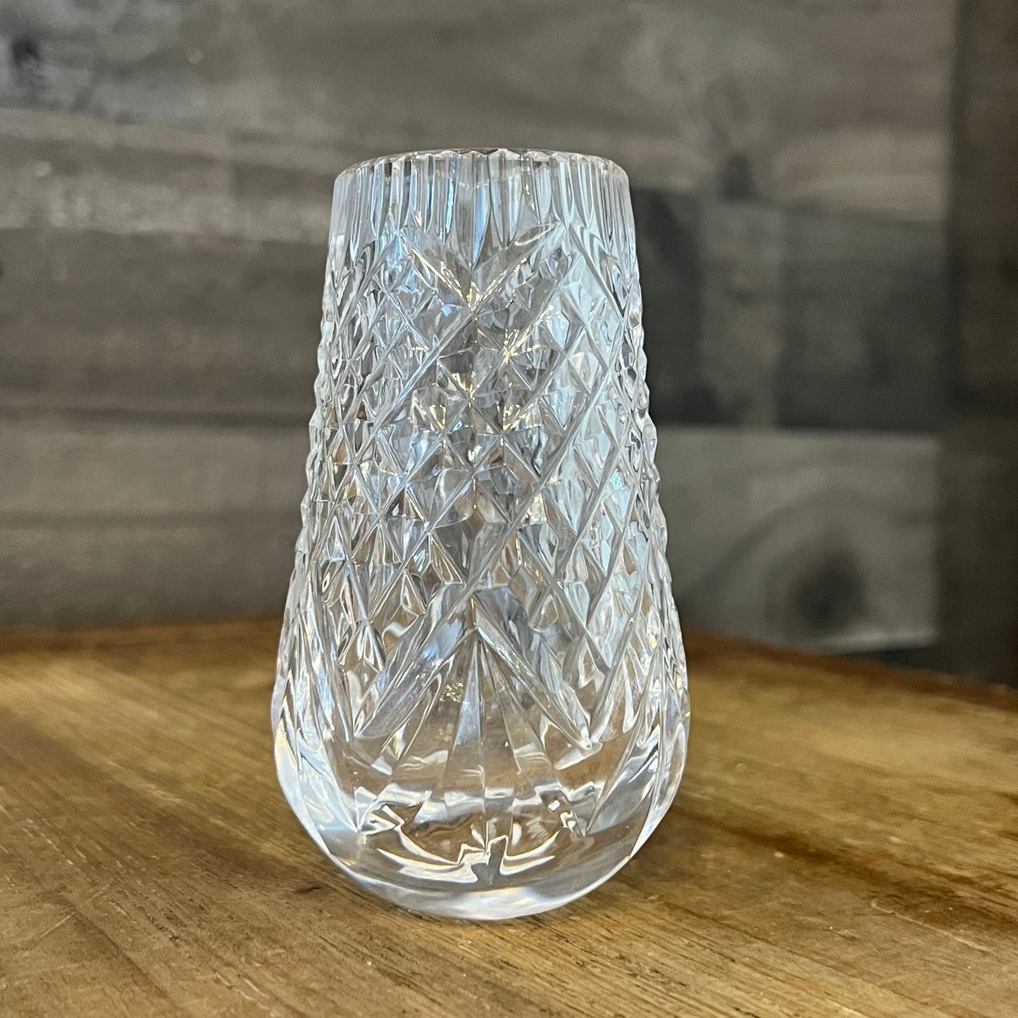 Petite Tipperary Crystal Diamond Point Bud Vase - Match Holder - Toothpick Holder