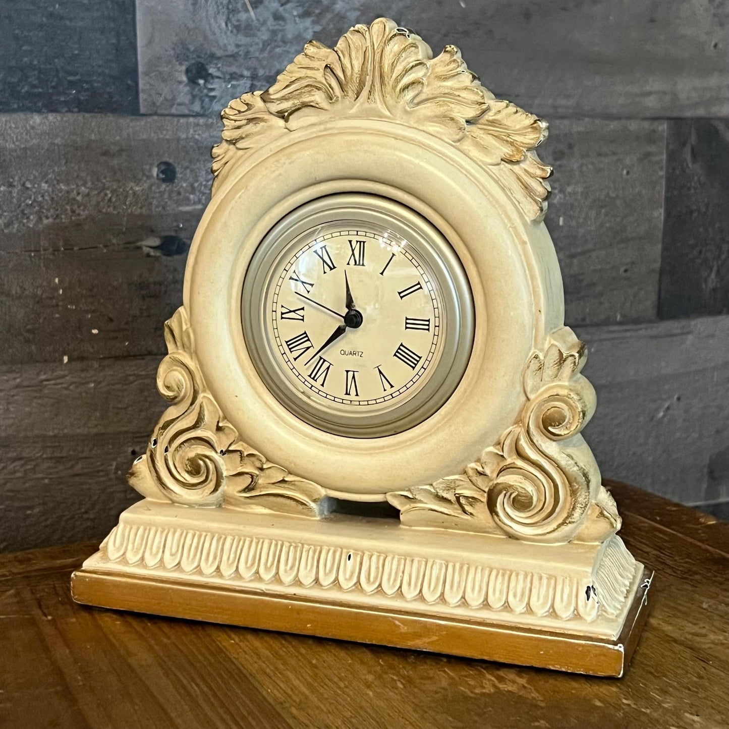 Baroque Cream Color Mantle Clock