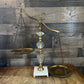 Vintage Brass and Crystal / Lucite Scale of Justice Balance with Marble Base