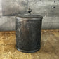 Silverplated Hinged Lid Tea Caddy with Floral Accents