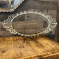 Vintage Oval Clear Glass Tray - Vanity Tray - Perfume Tray - Table Tray