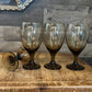 Vintage Libbey Brown Glass Premier Water Goblets - Iced Tea Glasses - Set of 4