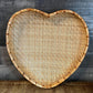 Vintage Heart Shaped Woven Wicker Strainer Basket