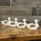 Porcelain duck napkin holders - set of 4