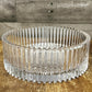 Large thick cut accordion style pattern crystal bowl - crystal entryway bowl - crystal fruit bowl - Mikasa diamond fire hostess bowl