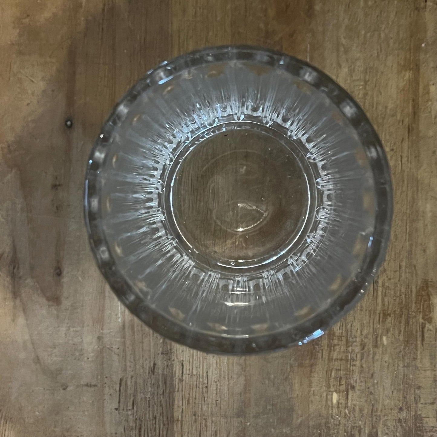 Clear Glass Ribbed Vase - Ice Bucket