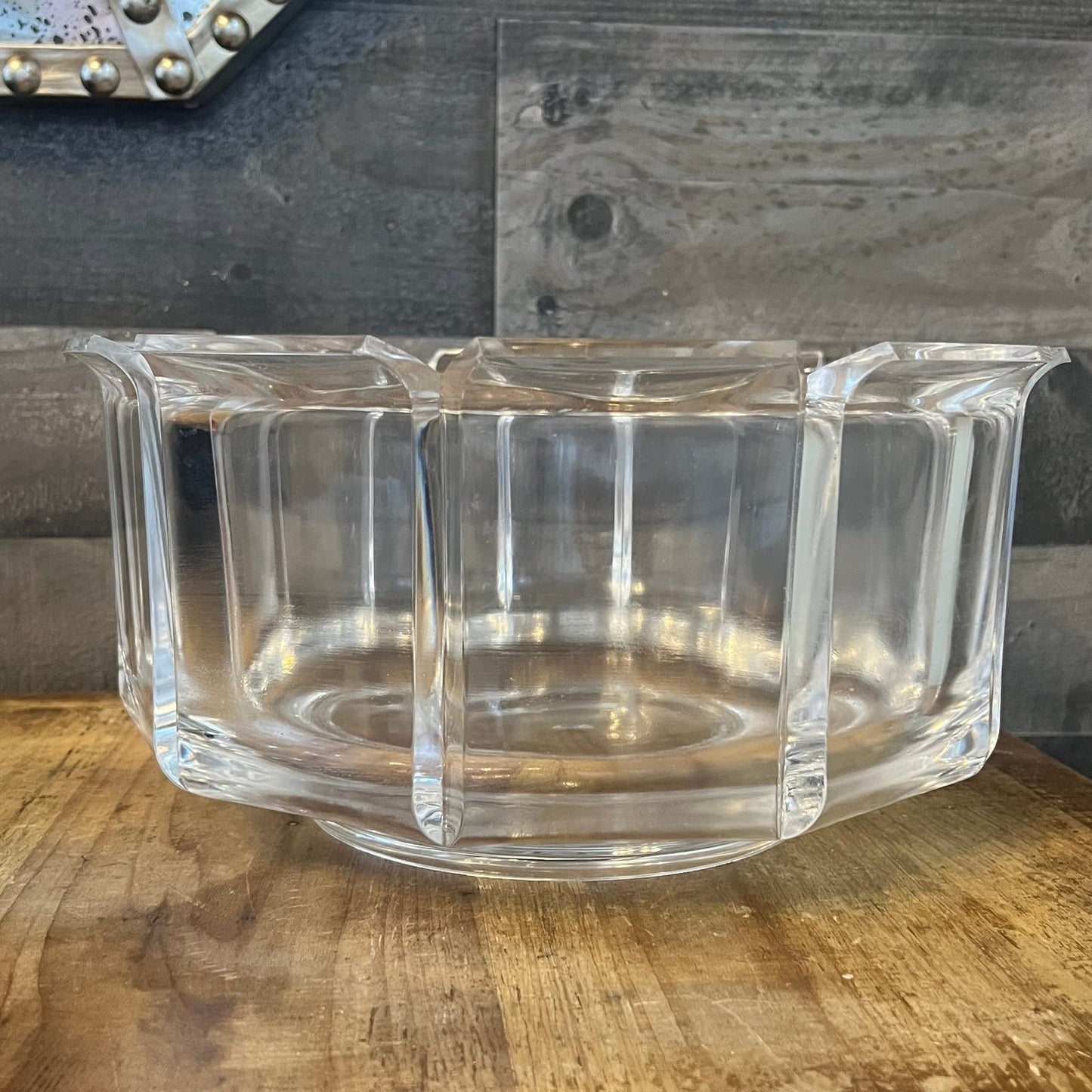 Vintage MCM 1970s Grainware Angular Regal Lucite Bowl by William Bounds