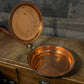 Antique Copper Bed Warmer with Long Wooden Handle
