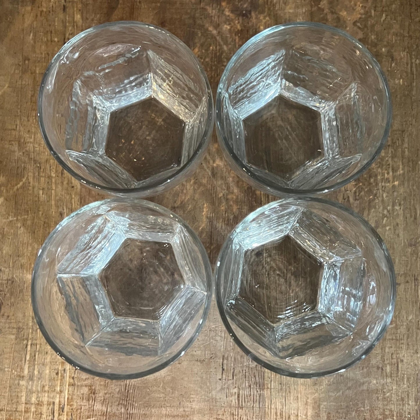 Libbey Glass Company Double Old Fashioned Chivalry Clear Glasses - Set of 7