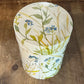 Vintage IRA Denmark Floral Cylinder Lidded Tin Jar