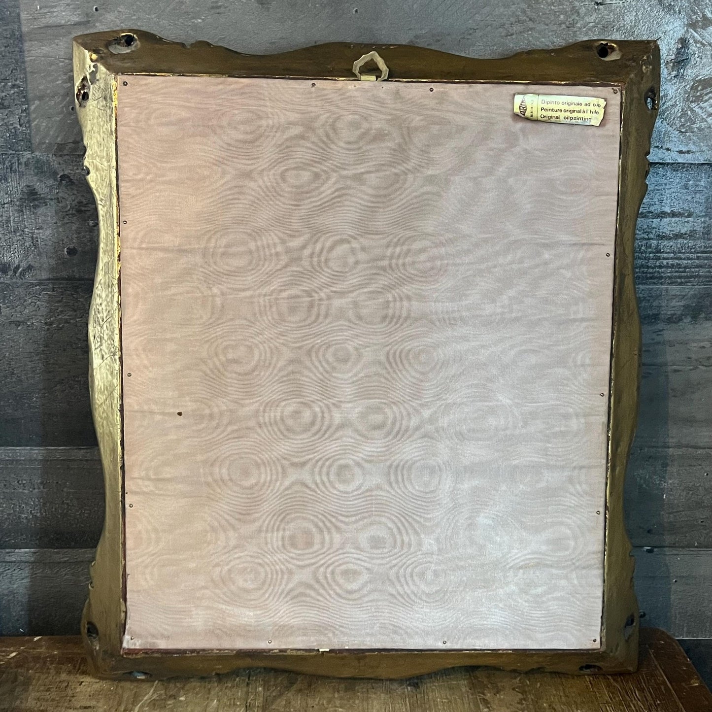 Otto Van Thoren Oil Painting in Gold Gilt Frame with Oval Opening