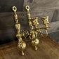 Vintage Pair of Brass Candlestick Holder Wall Sconces