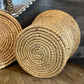 Vintage Woven Seagrass Lidded Basket