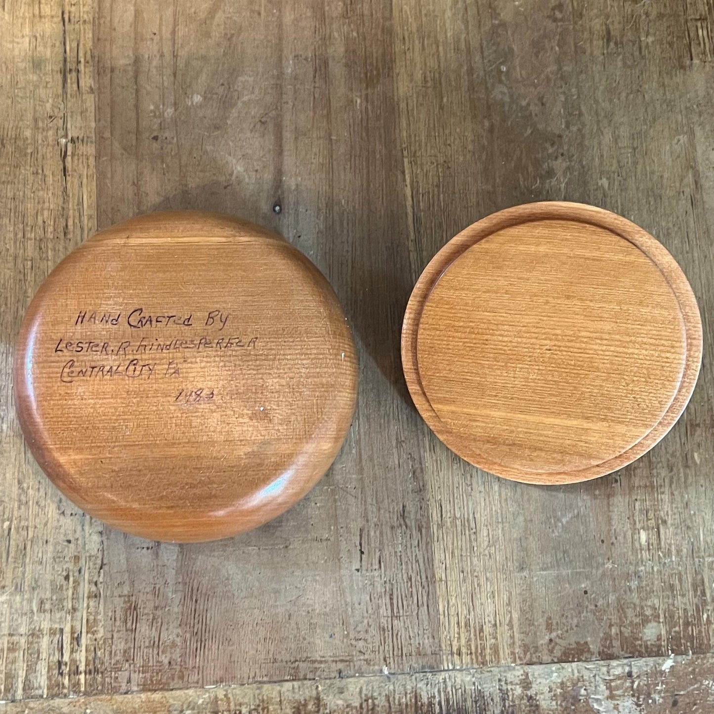 Vintage Wooden Lidded Dish