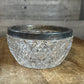 Small Crystal Bowl with Silverplated Rim