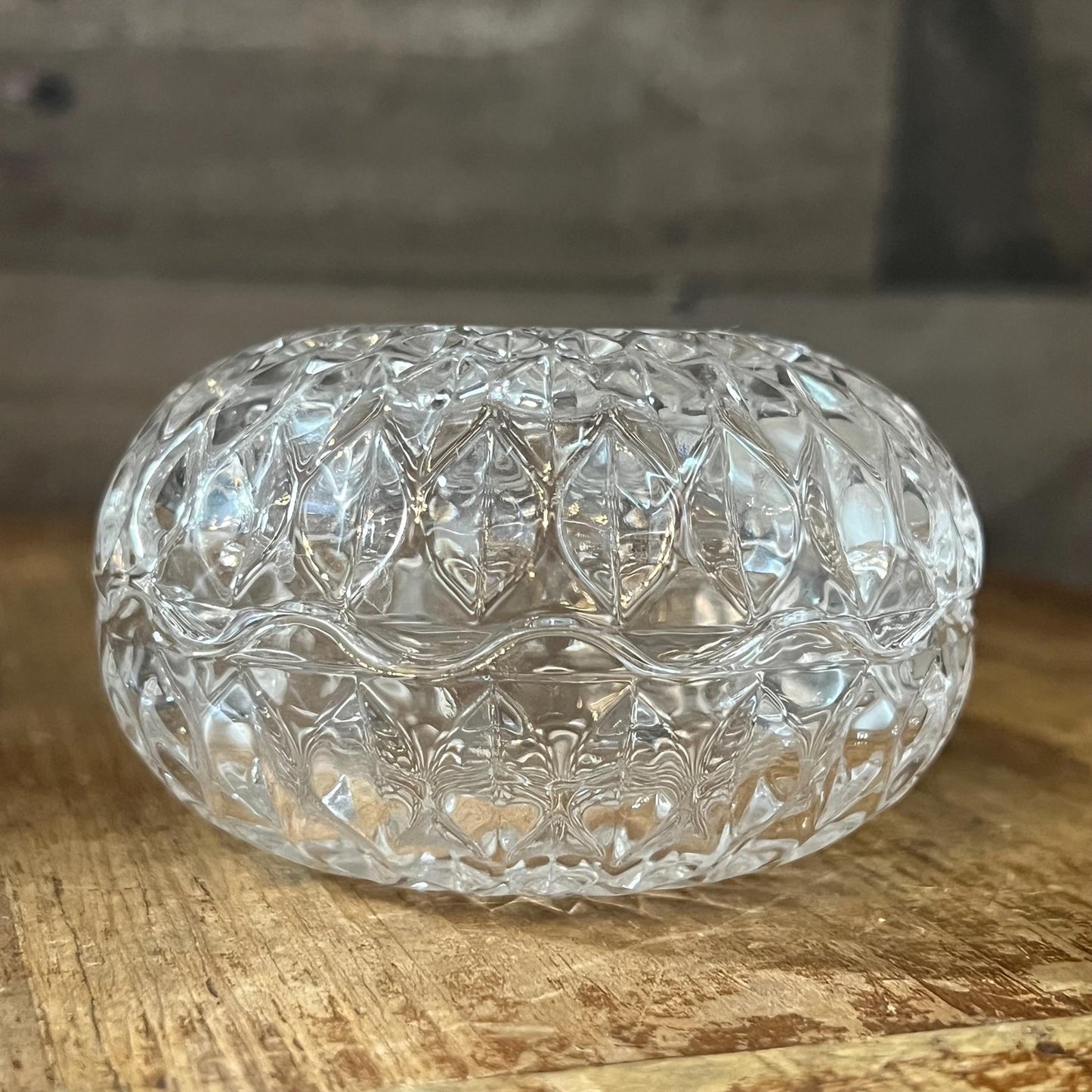 Mikasa Crystal Lidded Trinket Dish