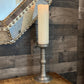 Vintage Tall Pewter Pricket Pillar Candle Holder