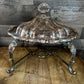 Silverplated Old English Reproduction Oval Lidded Serving Dish Warming Chafing Dish