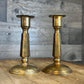 Vintage Brass Candlestick Holders - Pair