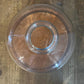 Vintage Round Dolphin Teakwood Cheese Board and Glass Dome