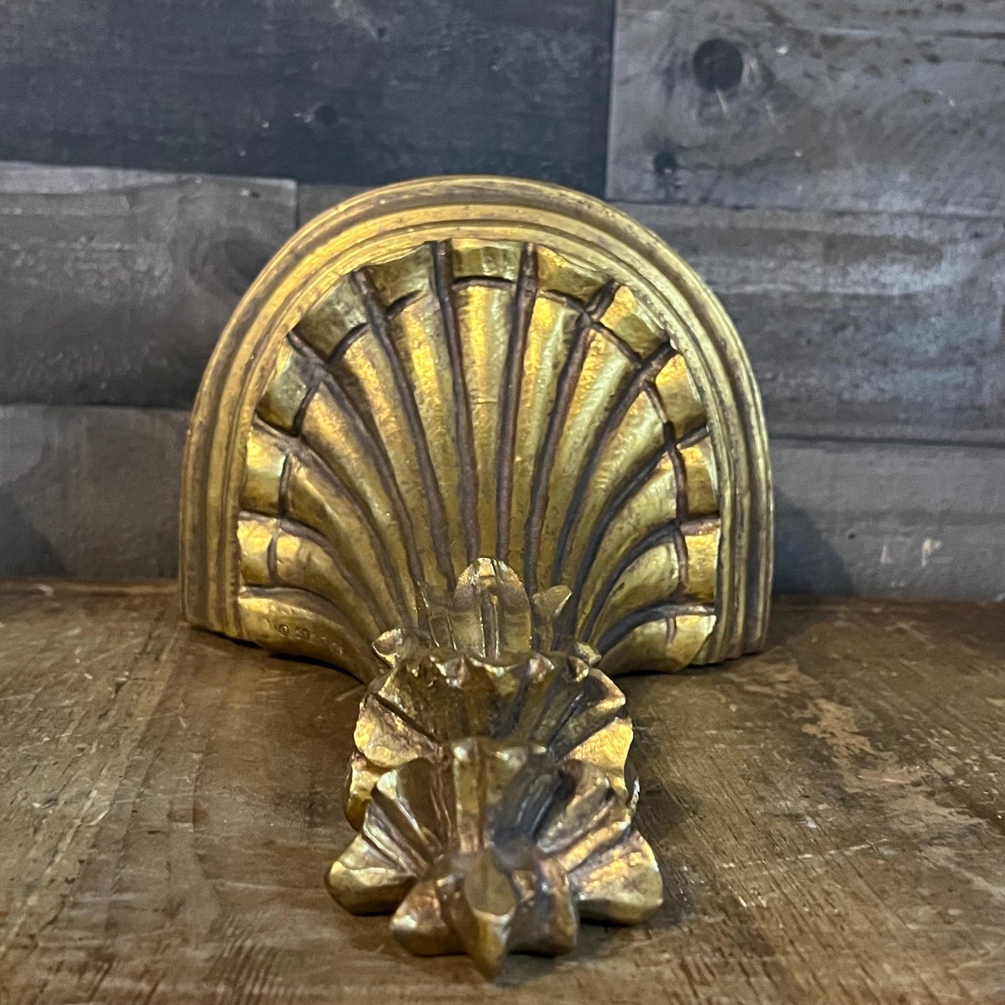 Vintage Gold Tone Wall Shelf