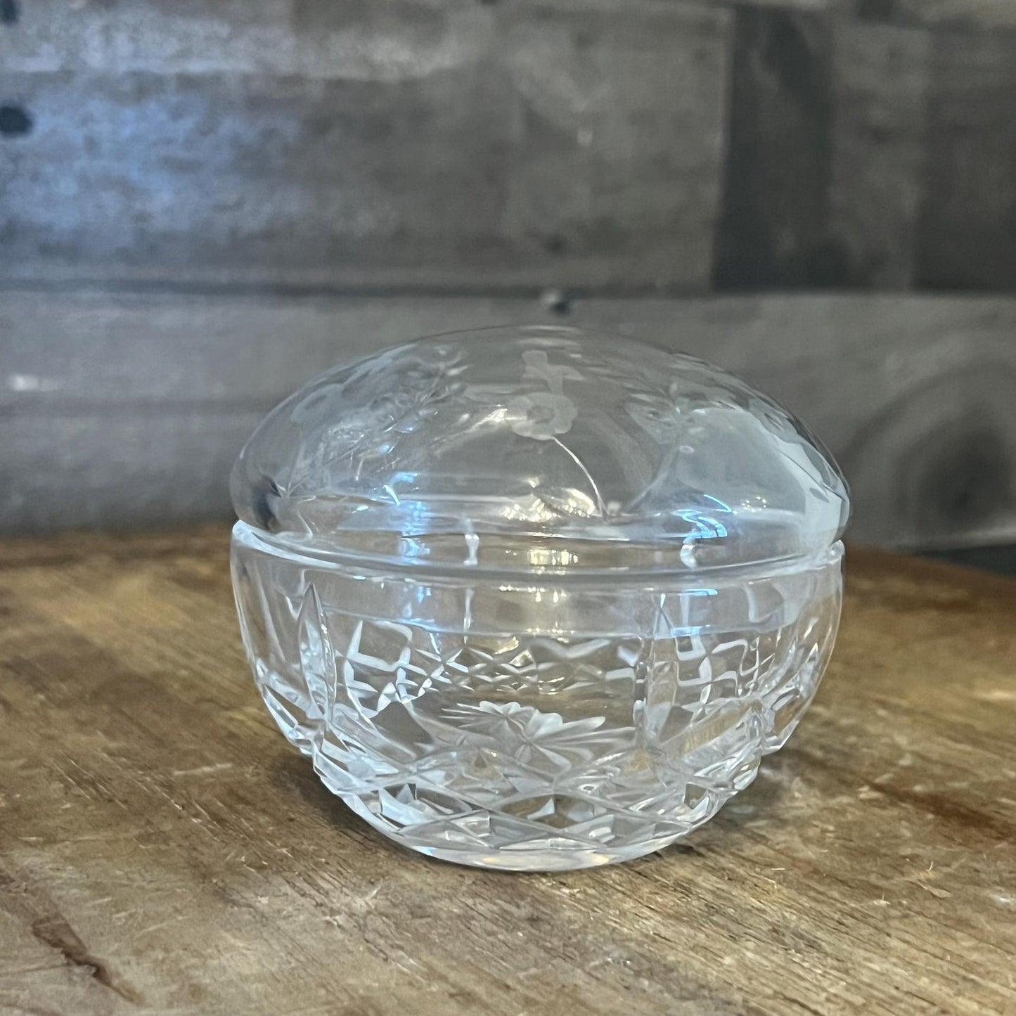 Vintage Rogaska Crystal Lidded Trinket Dish