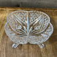 Crystal Scroll Footed Candy Dish - Trinket Dish - Key Dish - Soap Dish - Ring Dish