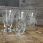 Vintage Set of 4 Crystal Etched Glasses