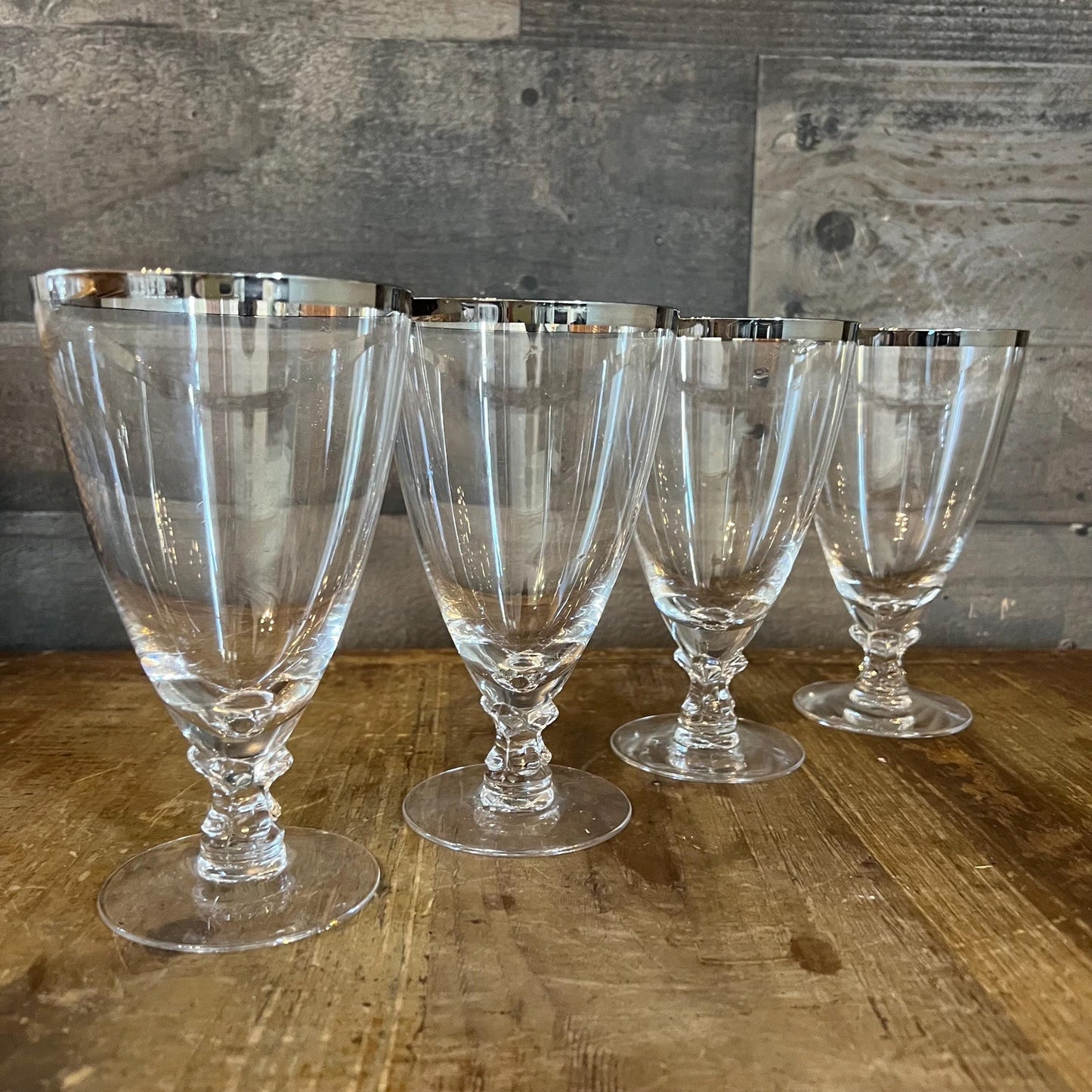 Fostoria Wedding Ring Iced Tea Glasses - Set of 4