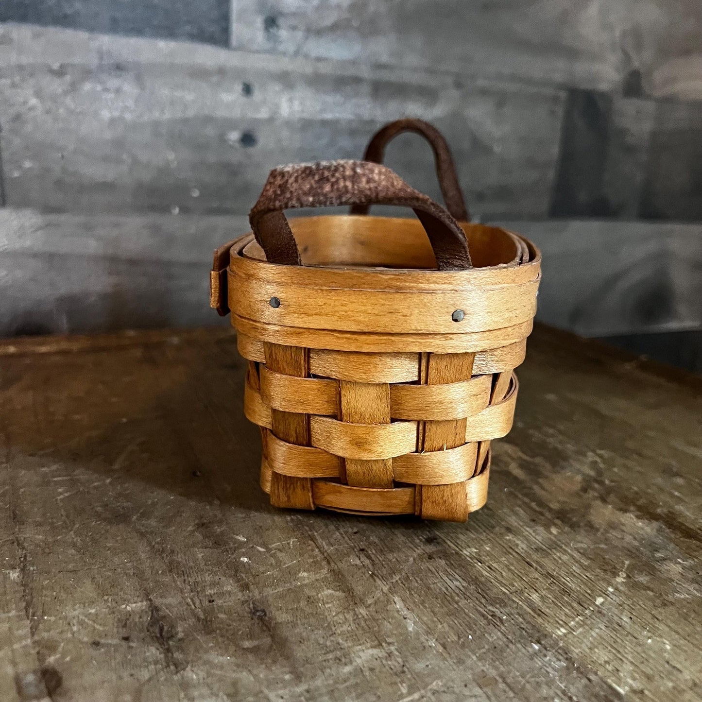 Vintage American Traditions Handmade USA Rectangular Woven Basket