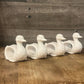 Porcelain duck napkin holders - set of 4