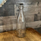 Vintage Clear Glass Wire Bail Stopper Bottle