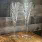 Tall Pair of Crystal Champagne Fluted Glasses