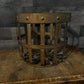 Bronze Tone Metal Farmhouse Basket with Nailhead Accent