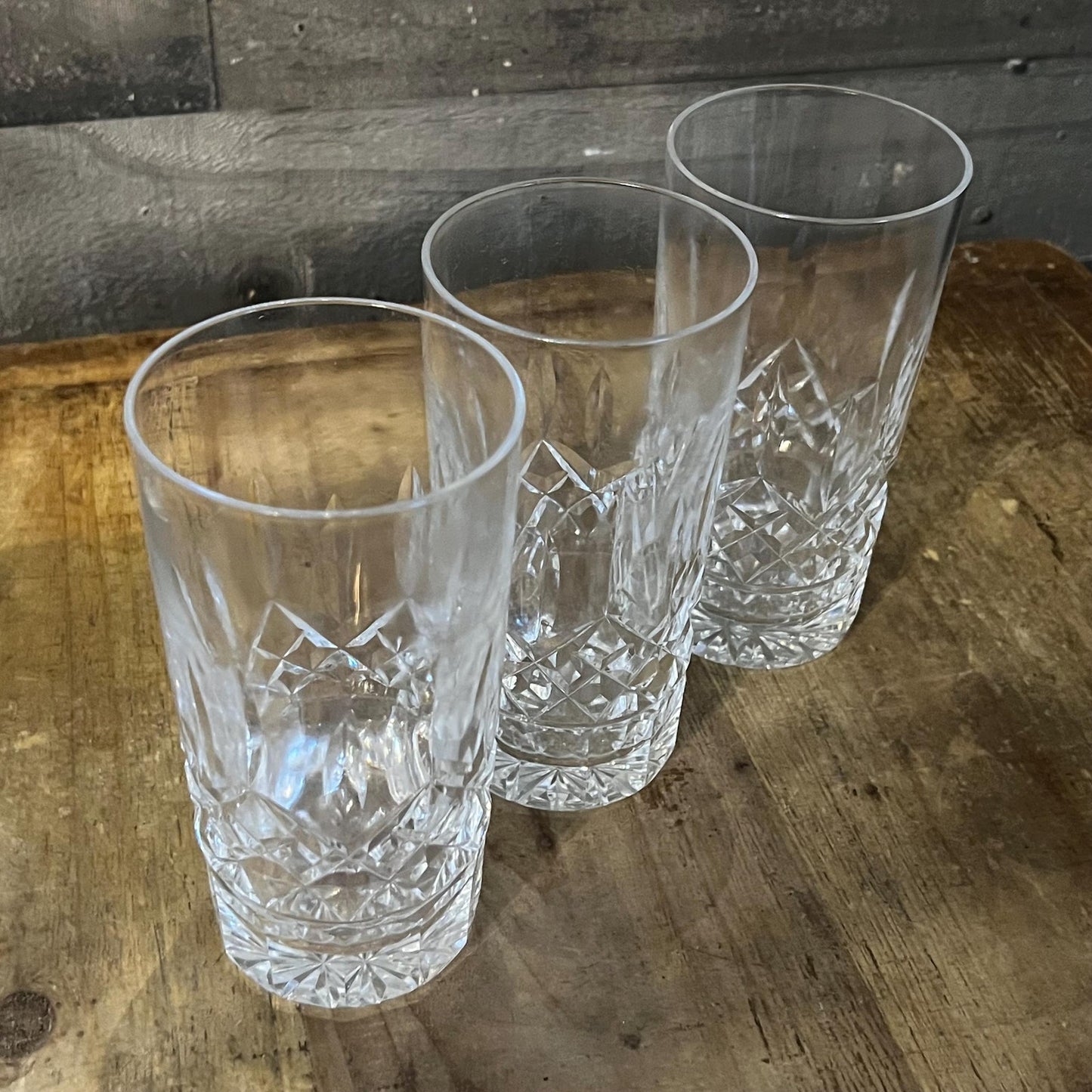 Crystal Tall Highball Glasses - Set of 3