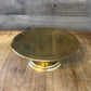 Vintage Brass Pillar Candle Holder - Brass Pedestal Dish