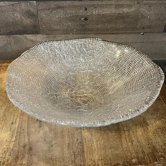 Diamante Large Glass Serving Bowl