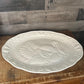 Vintage White Thanksgiving Oval Serving Tray Platter with Turkey Motif