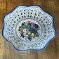 Blue and White Scallop Rim Ansley Hamburg Bowl