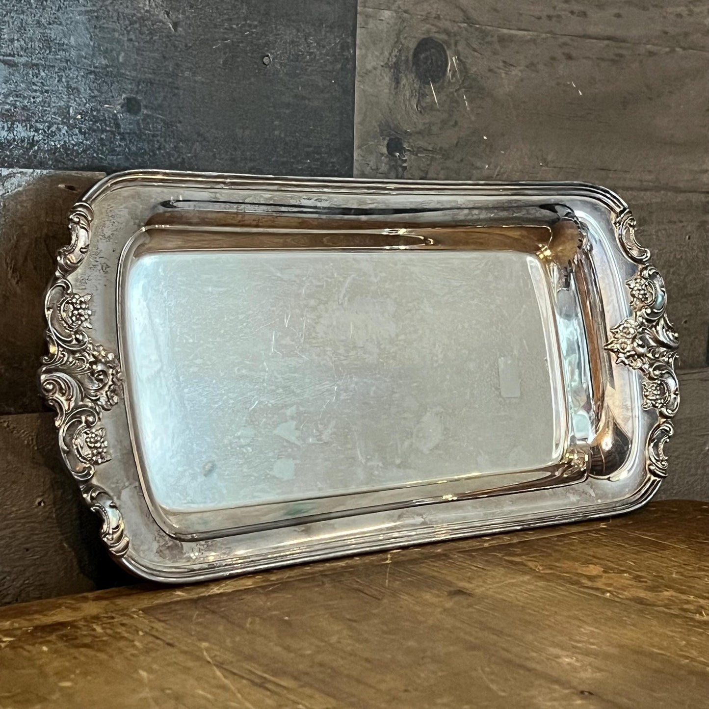 Vintage Baroque by Wallace 210 Silverplated Rectangular Tray