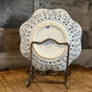 Blue and White Scallop Rim Ansley Hamburg Bowl