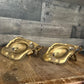 Vintage Pair of Brass Candlestick Holder Wall Sconces