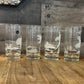 Vintage Set of 4 Etched Bird Hand Crafted Smith Glasses - Juice Glasses - Tall Tumblers