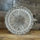 Vintage Crystal Glass Ice Bucket with Silver Tone Rim and Handles - Champagne Cooler - Bottle Chiller